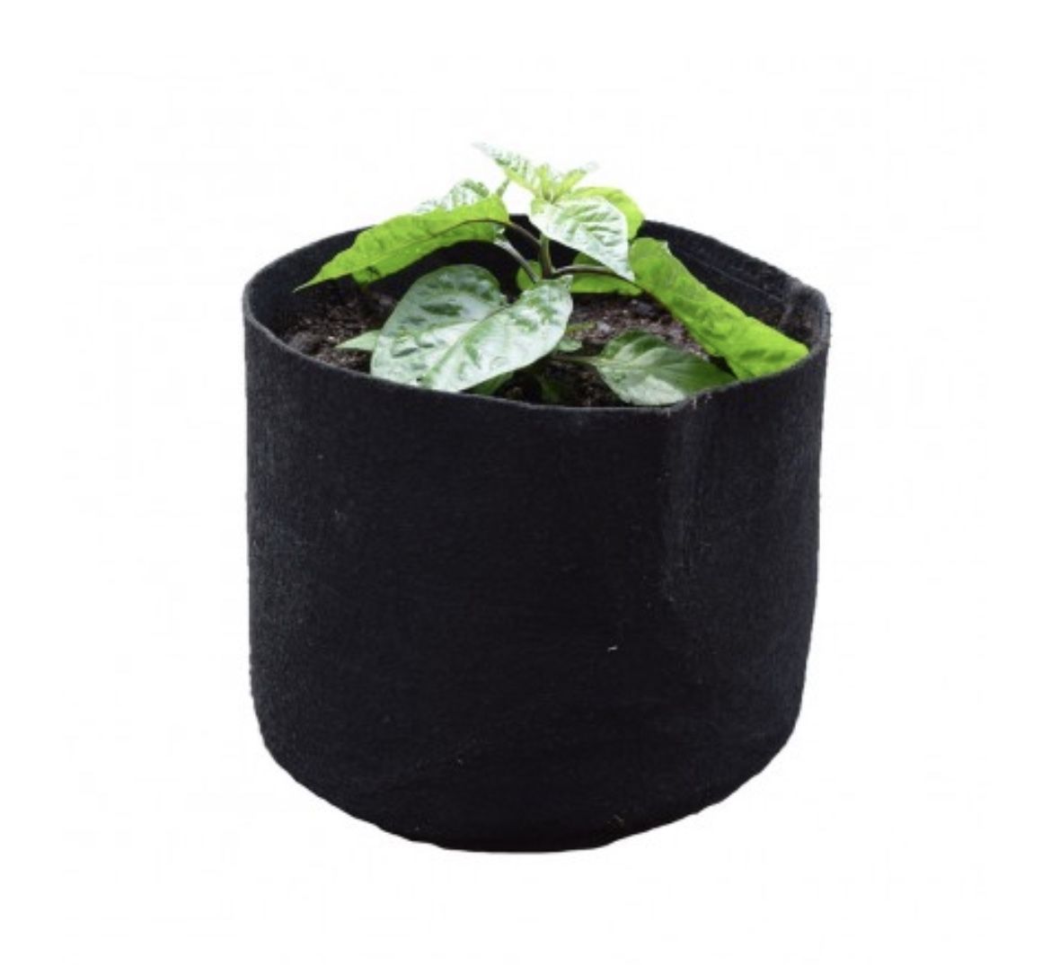 GroXcess Pro Black 7-GAL Fabric Pot No Handles