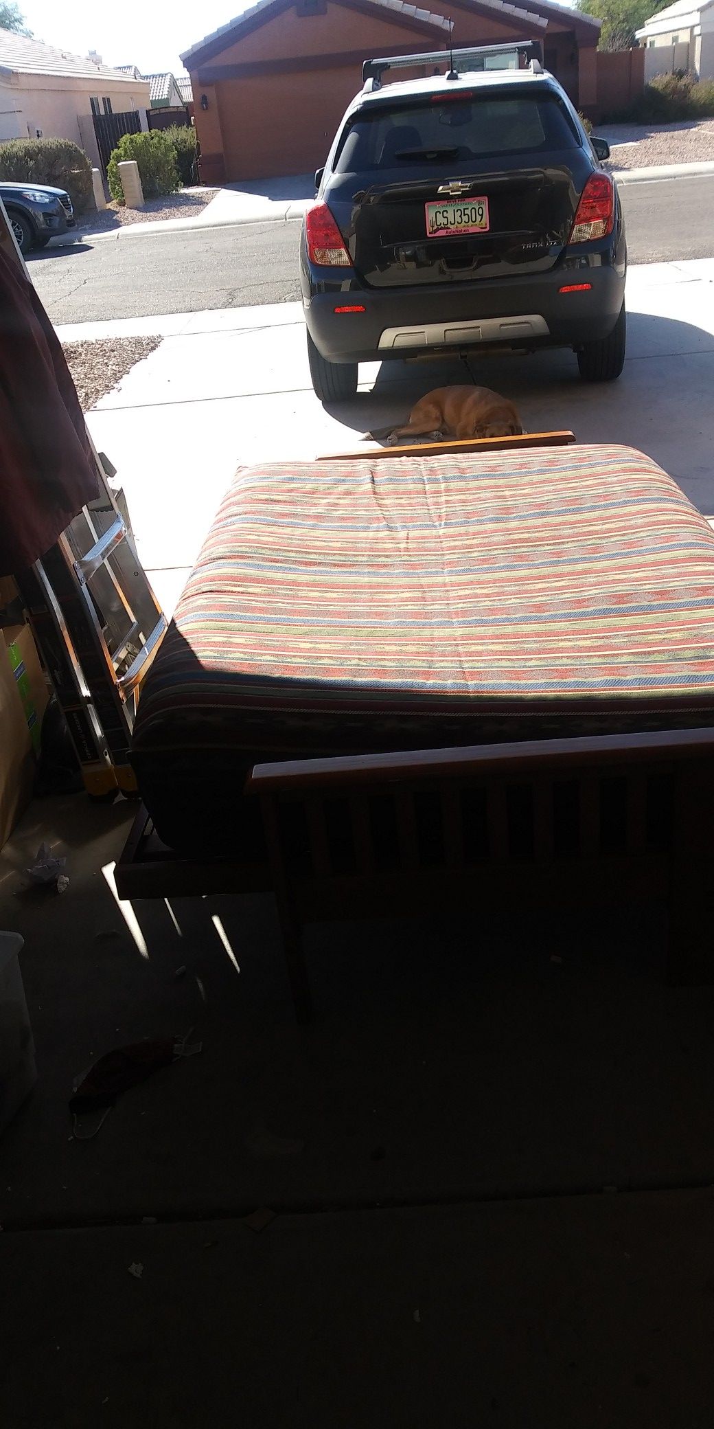 Very nice southwestern fold down twin couch and bed futon for Sale in