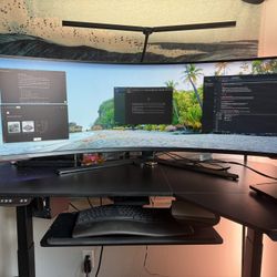 HUGE Samsung G9 4k 57" Ultra Wide Curved Monitor