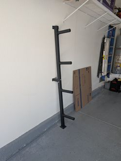 Wall Mounted 4-Peg Olympic Bumper Plate Weight Rack Tree