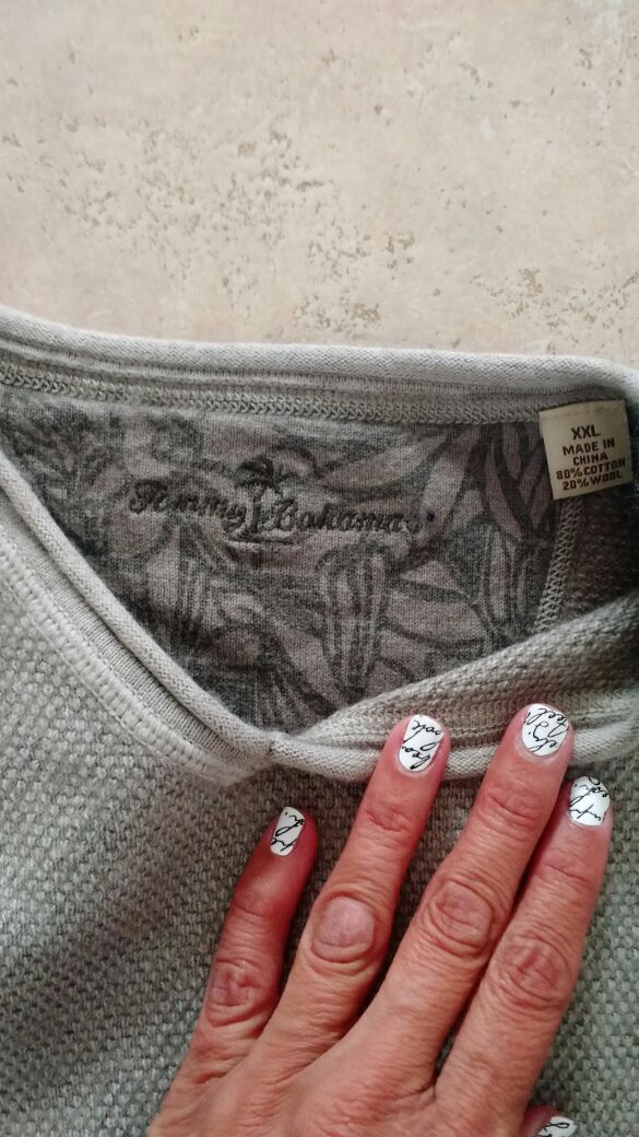 Gray Tommy Bahama XXL sweater