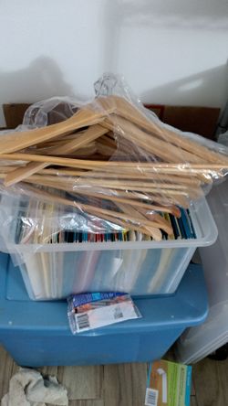 Wood clothes hanger