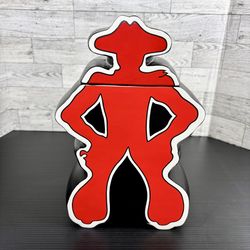 Vintage Department 56 Western Rodeo/Cowboy Cookie Jar Red/Yellow 