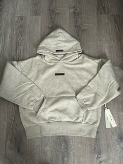 ESSENTIALS  Classic Fleece Heather Stone Hoodie
