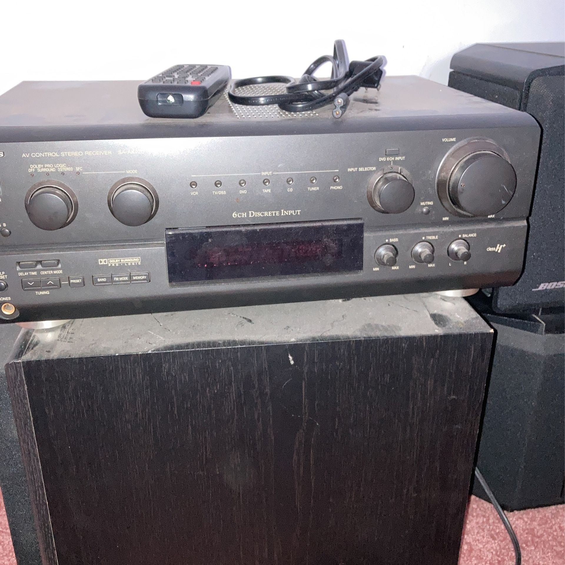 Technics Stereo Surround Sound Days / 2 Bose Speakers / Optimus Sub Woofer