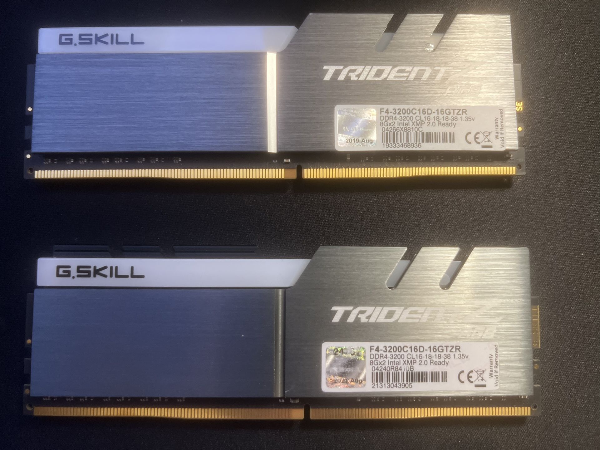 G Skill DDR4 3200 RAM Sticks 32GB