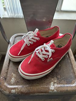 Red Vans Authentics Womens 7