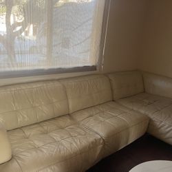 Free White Leather Macys Sectional