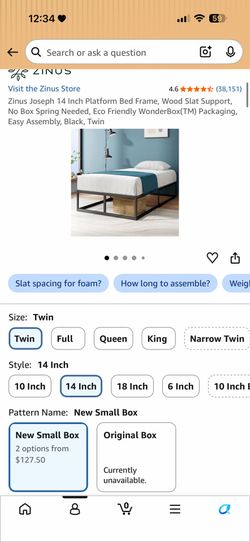 Twin bed frame