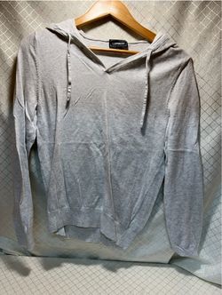 Express  Men's Small gray thin hooded longsleeve