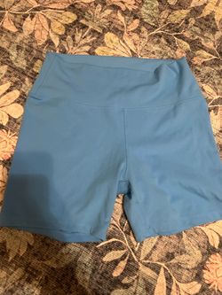 Baby Blue Spandex Sport Shorts