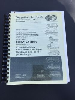 Pinzgauer parts book 1985 edition