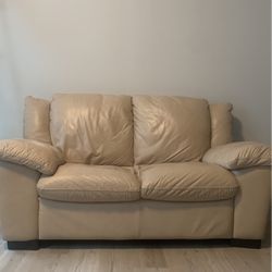 Leather Couch, Tan Leather Couch, Beige Leather Couch, Tan Sofa, Beige Sofa, Tan Loveseat 