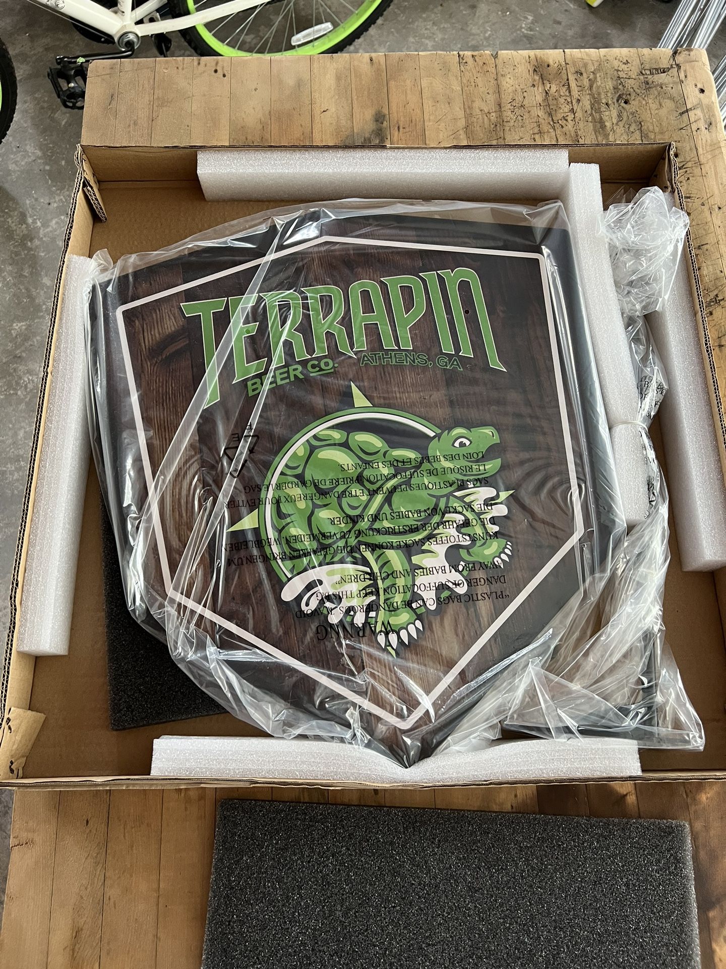 Terrapin double sided hanging wood sign Brand New