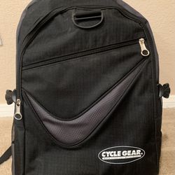 Cycle Gear Overnight Expandable Black Backpack 