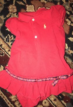 Infants six month old polo dress with bottoms