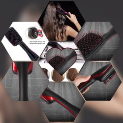 One step hair dryer and straightener