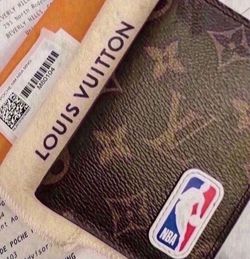 Authentic Louis Vuitton x NBA Original Monogram Pocket Organizer Wallet New