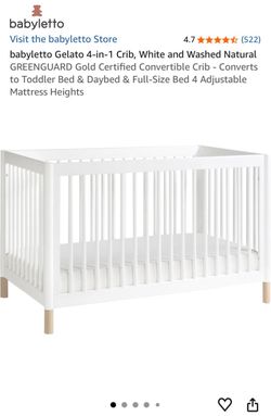 Babyletto baby crib in white