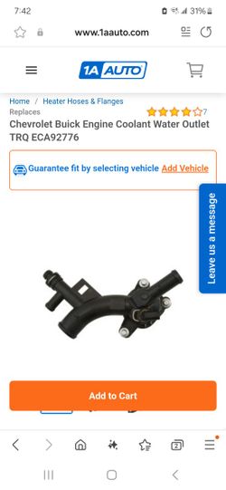 2011-2016 Chevrolet Cruze Water Distributor Pipe