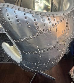 Aviator Egg Chair with Aluminum Rivets