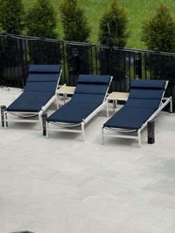 Modern Outdoor Patio & Pool Furniture Set – Lounge Chairs + Sun Beds