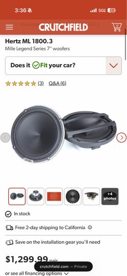 Hertz ML 1800.3 midbass speakers
