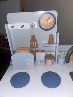 Wooden Kids Play Kitchen Set,