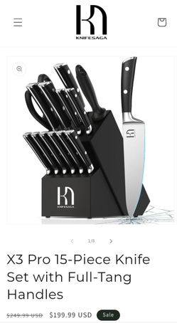 NEW KNIFE SAGA X3 PRO 15 PIECE KNIFE SET