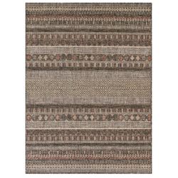 8/10 Outdoor Indoor Brown Rug 