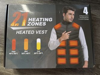 Heated Vest for Men with 15,000 mAh Battery Pack