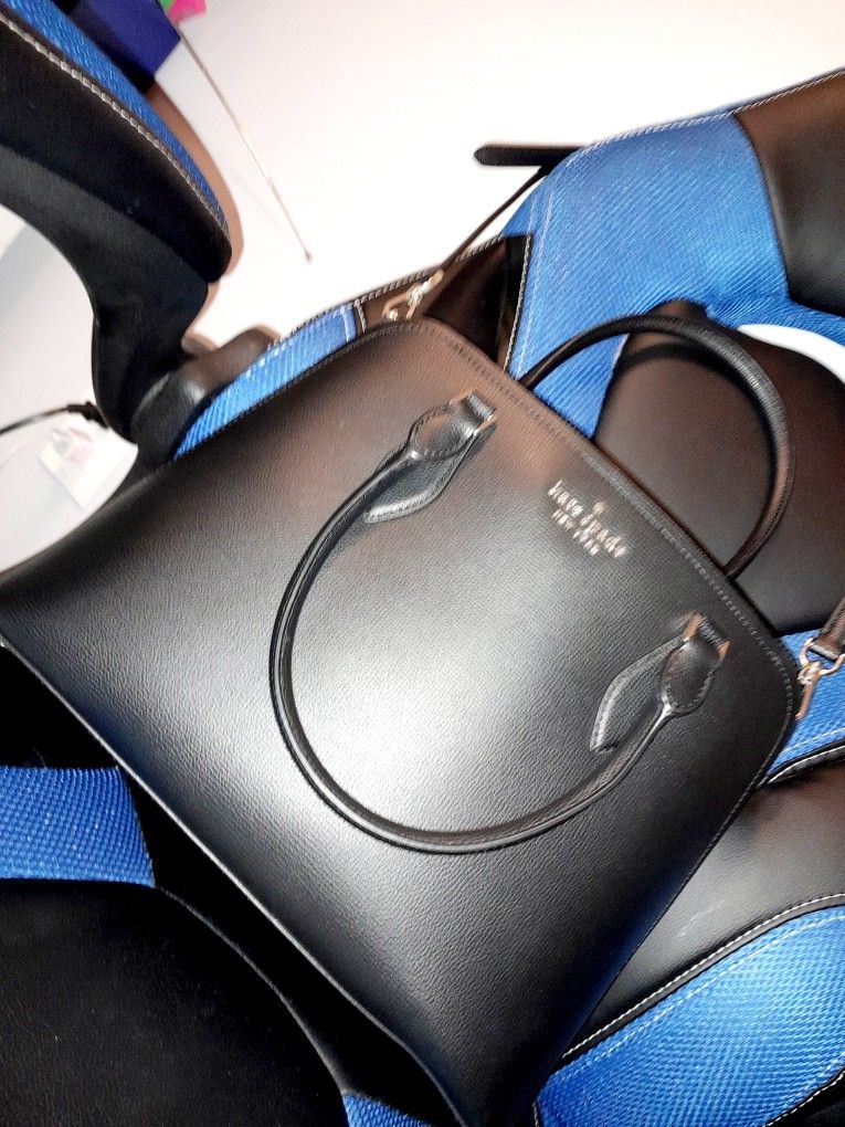 Beautiful Black/baby Blue Kate Spade Handbag & Wallet