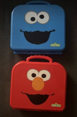 Sesame Street Elmo ABC Cookie Monster Numbers Take Along Brief Case Very Popular Hard To Find