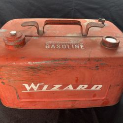 Vintage Wizard Metal Boat Gas Can, 6 Gallons