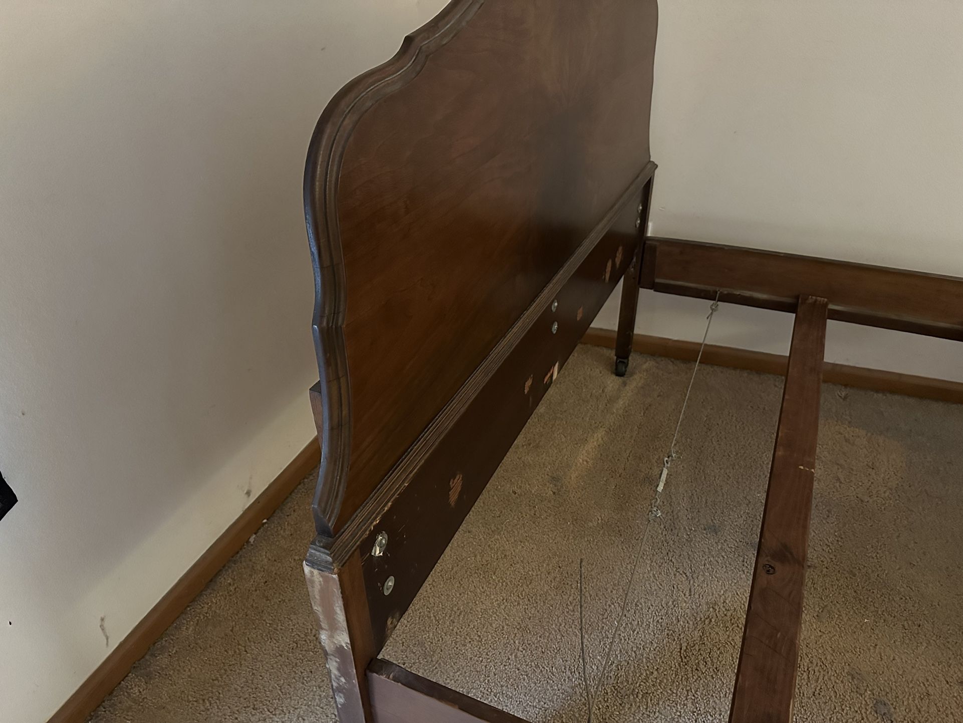 Antique Full Sized Bed Frame Solid Wood for Sale in Orlando, FL OfferUp