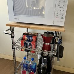 Microwave and Cart