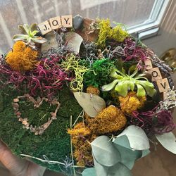 Living Succulents Hanging Art 