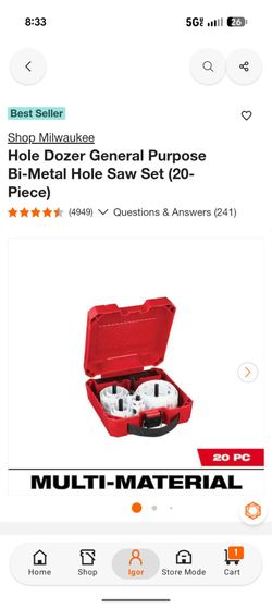 Milwaukee 20pc hole saw set