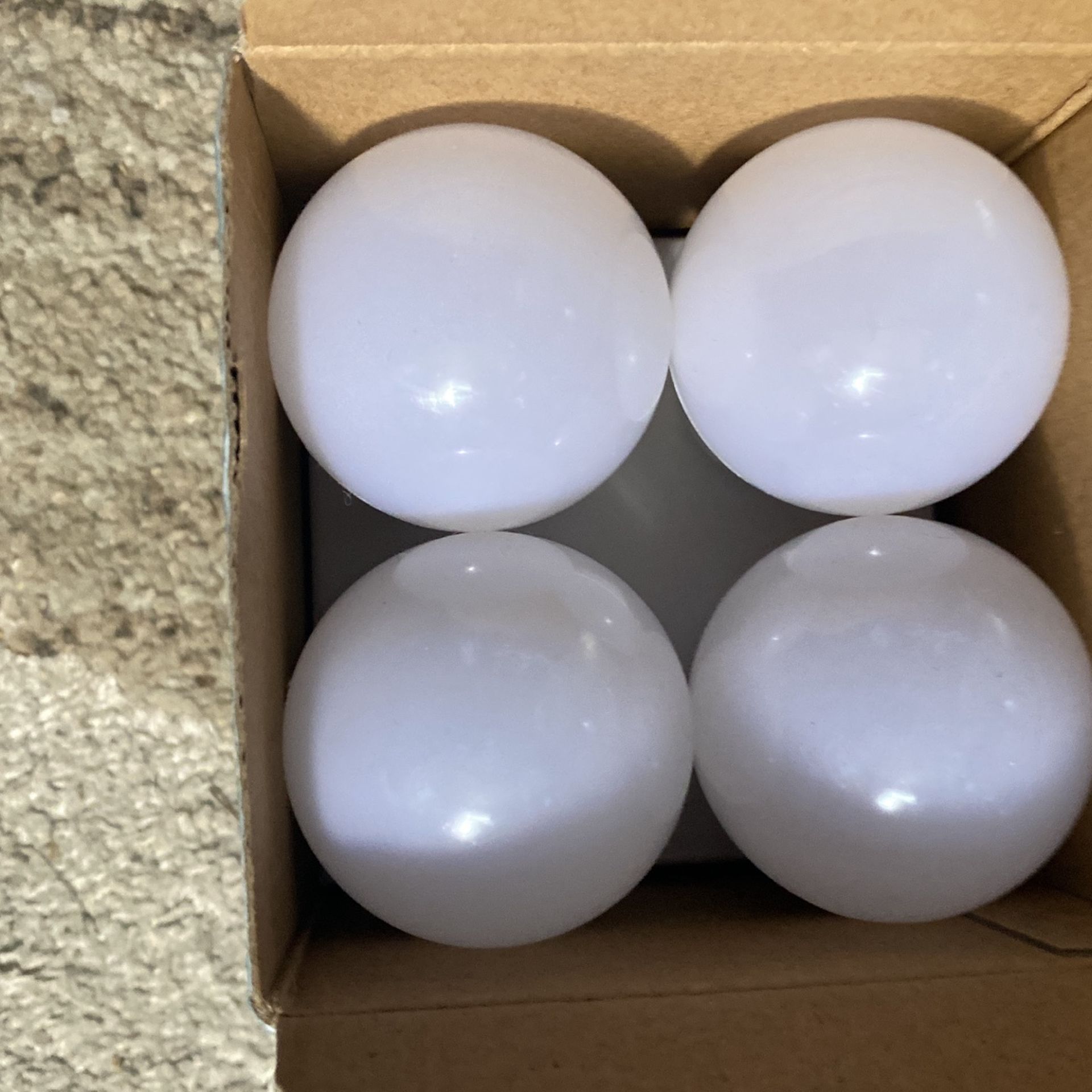 Four brand new LED balls