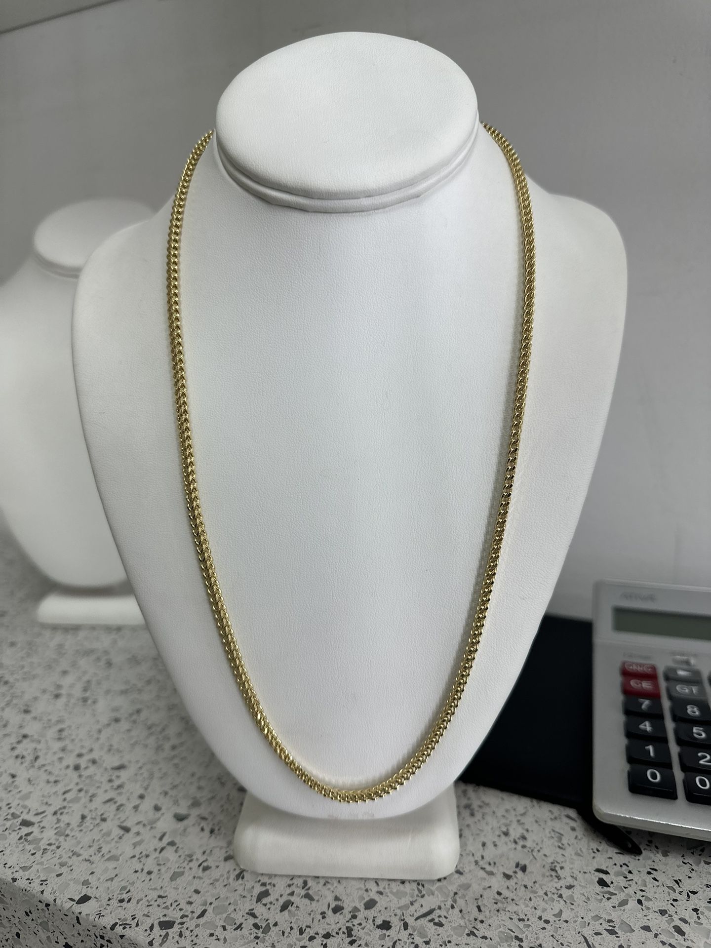 14k 4mm Franco Chain 24”