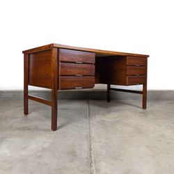 Danish Mid Century Modern Rosewood Desk, c1970s 