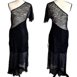 NWT ASOS One Shoulder Lace Evening Midi Dress 