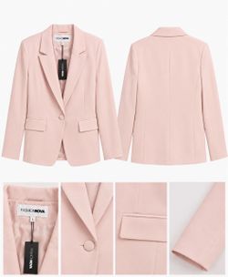 Fashion Nova Blush Pink Tailored Blazer – Size L – New With Tags