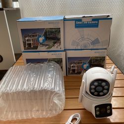 1pc 2.4G/5G Wifi Dual Lens Surveillance Camera Outdoor