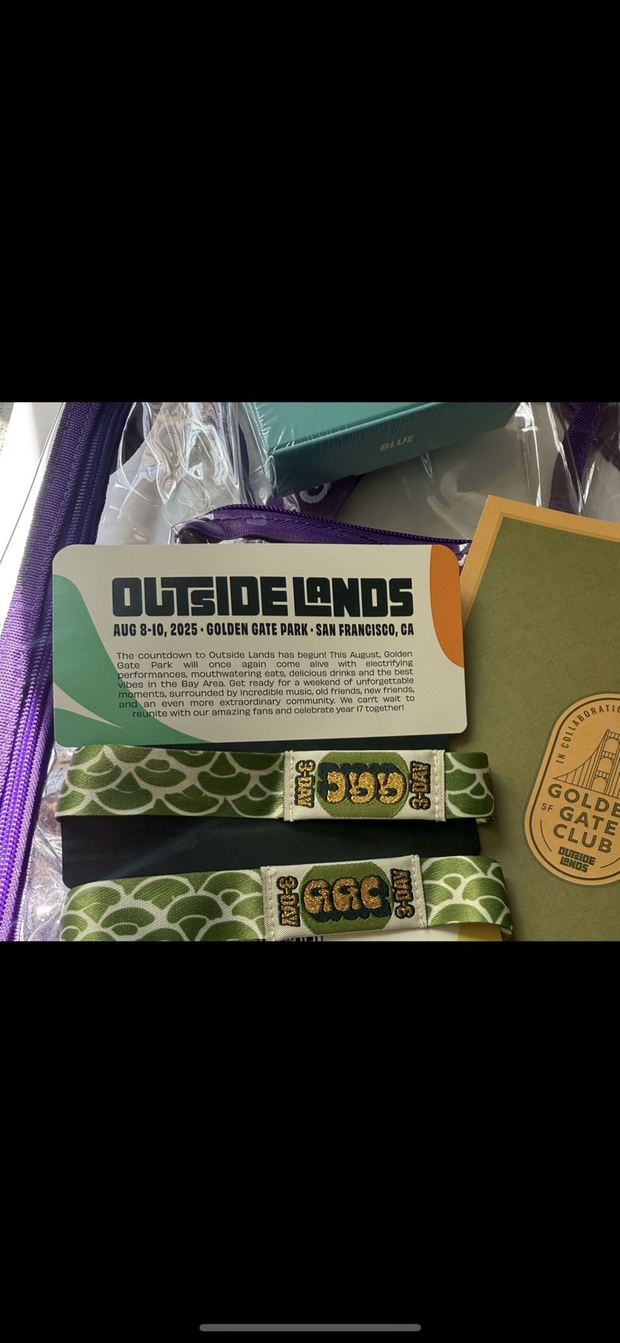 Outside lands (3 Day Golden Gate Club)