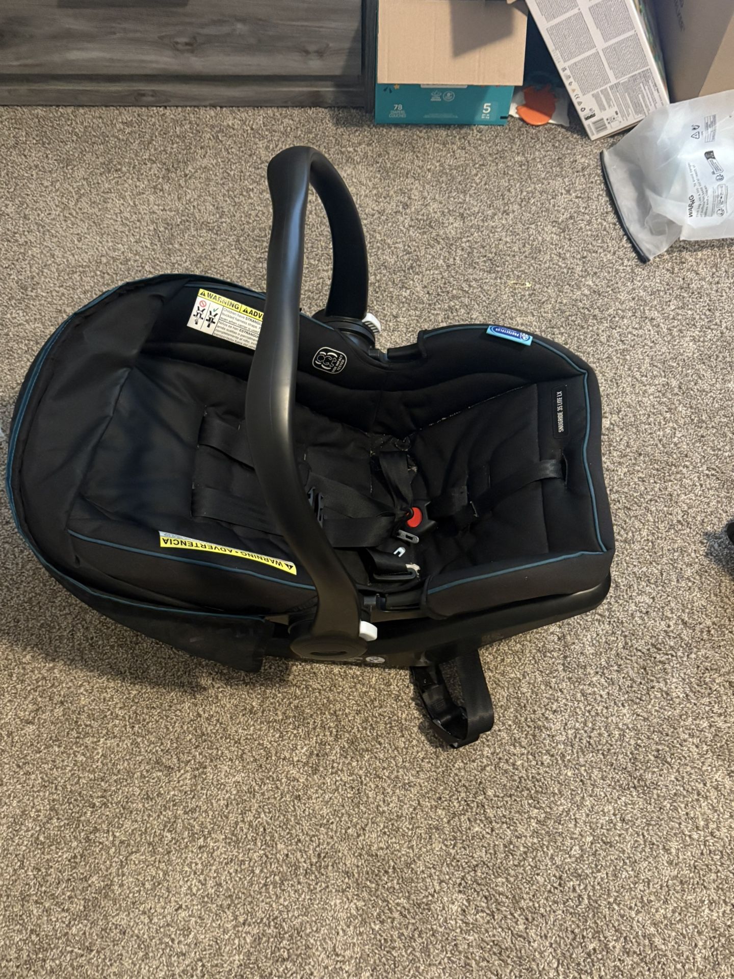 Car Seat & Trash Can