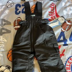 New Iceburg Black Insulated Snow Pants/Bibs Overalls Infant 12m - Black
