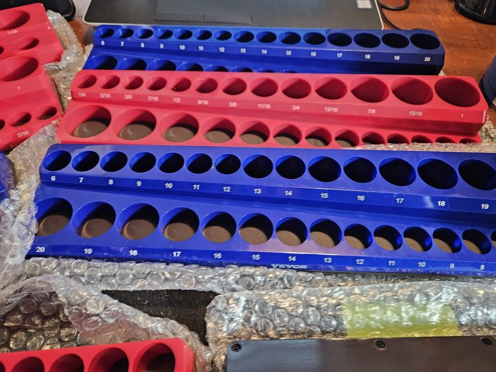 Socket Holders Blue And Red