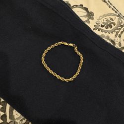 Solid 14k Rope Bracelet