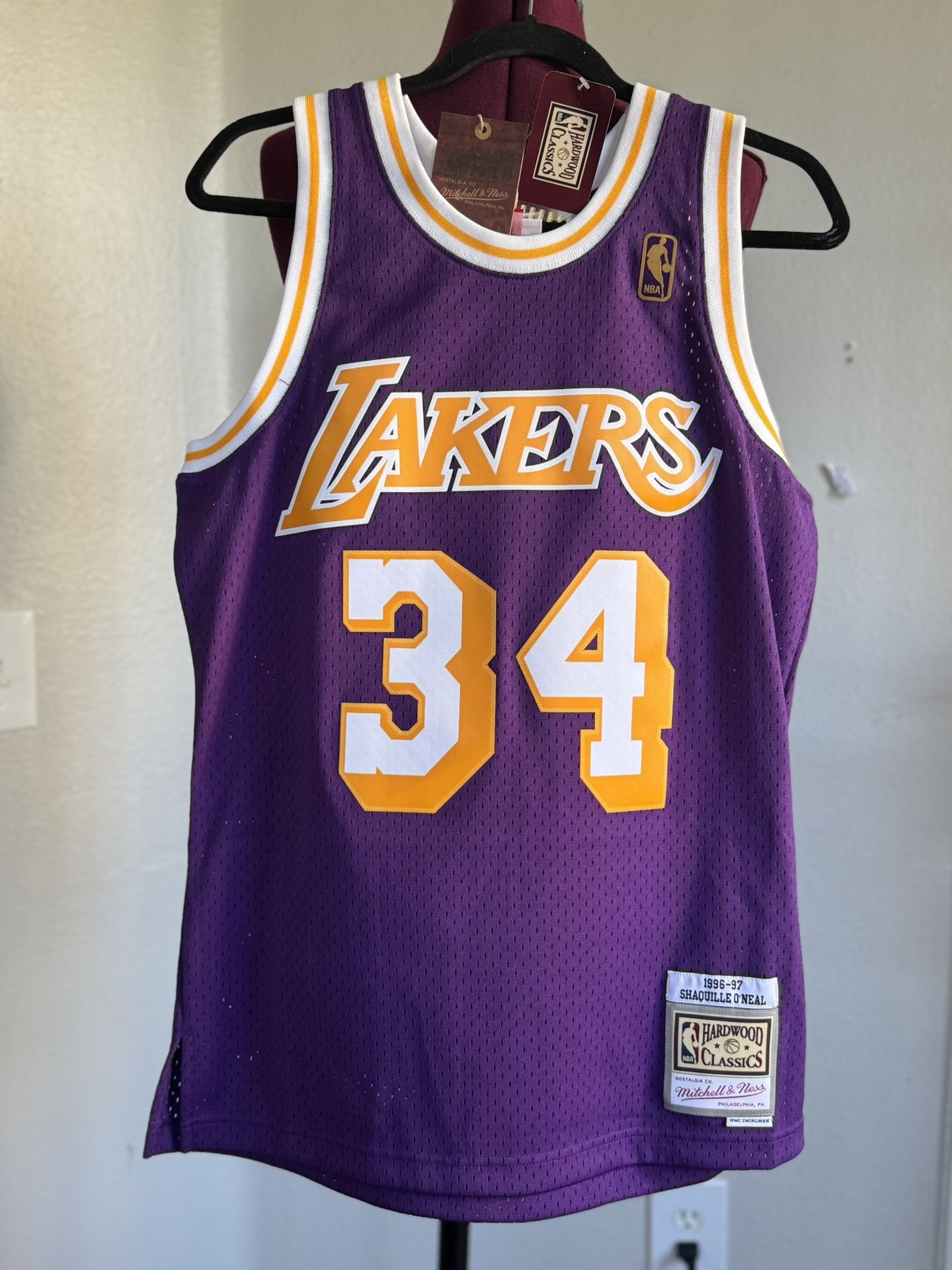 Mitchell & Ness Shaquille O’Neal Lakers Purple Jersey Men’s Medium Authentic